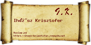 Ihász Krisztofer névjegykártya