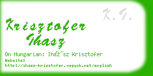 krisztofer ihasz business card